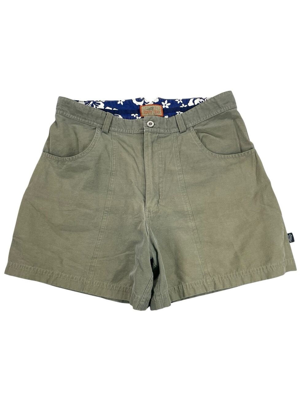 Horny Toad Utility Hiking Travel Chino Shorts Women's Size 12 Olive Green Cotton